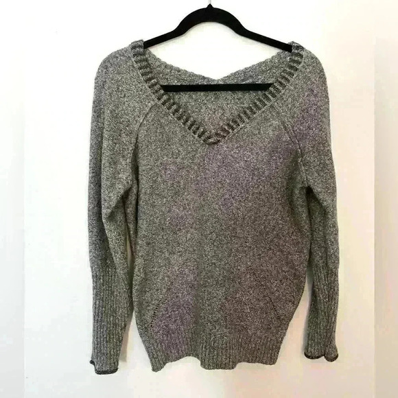 Democracy Sweaters - Democracy Grey V Neck Sweater